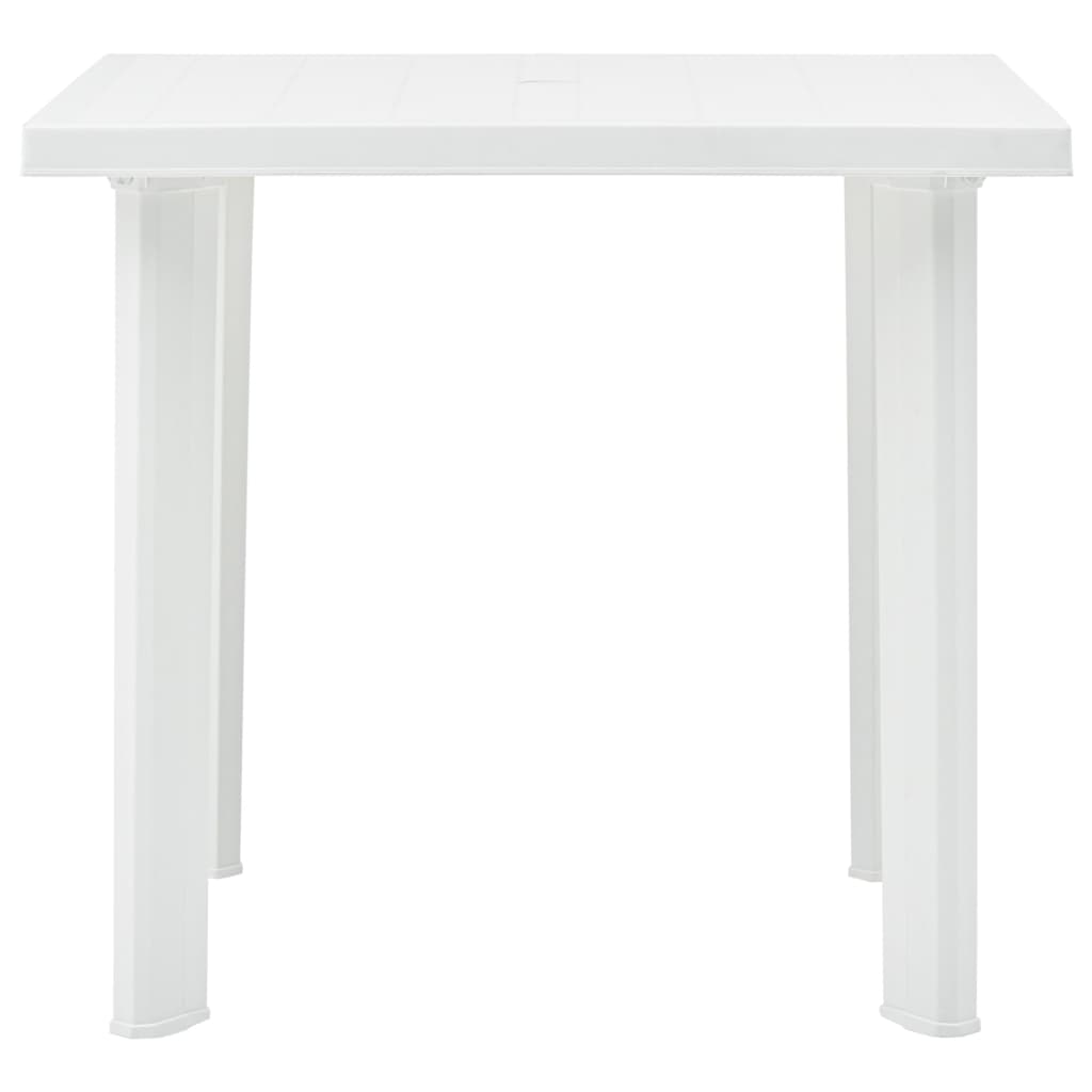 Hagebord hvit 80x75x72 cm plast