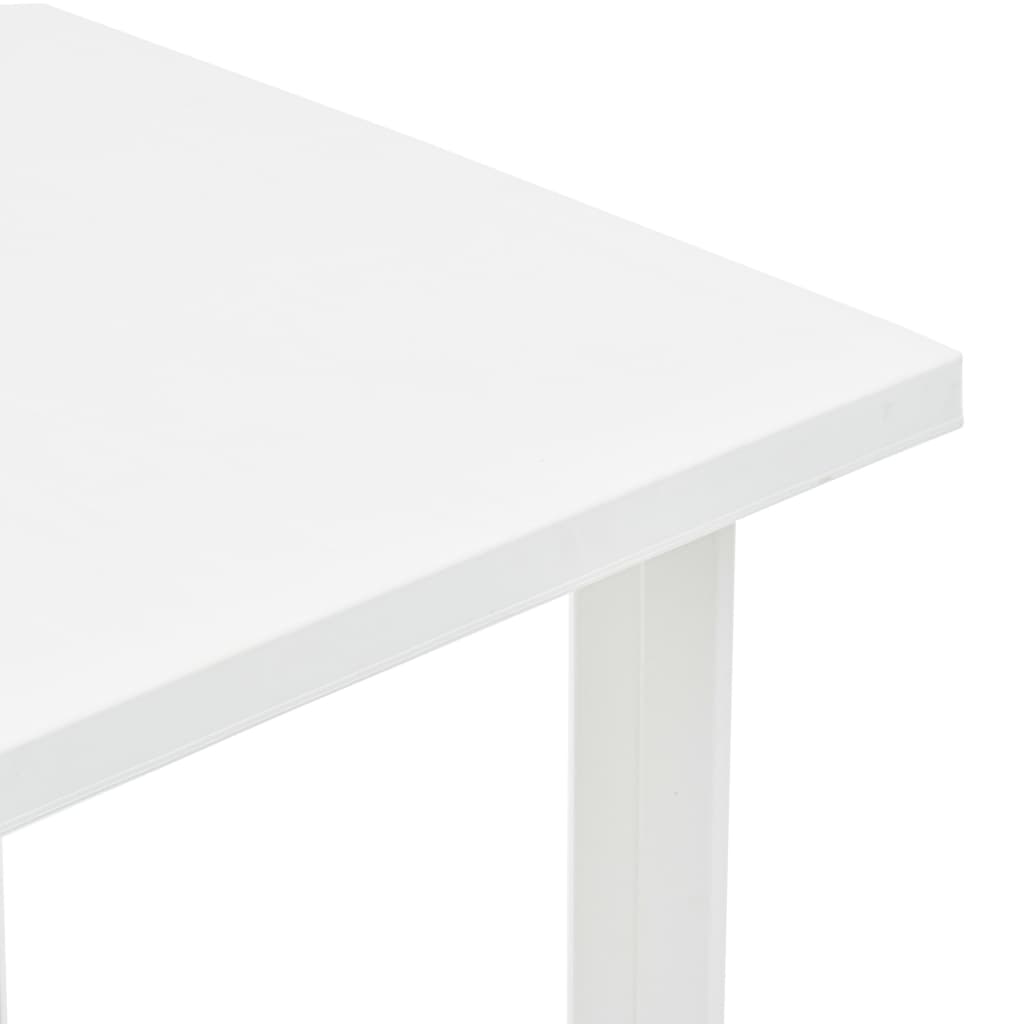 Hagebord hvit 80x75x72 cm plast