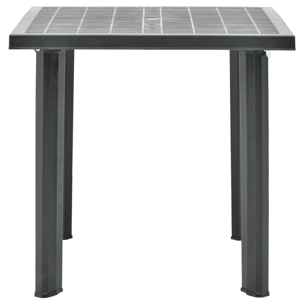 Hagebord antrasitt 80x75x72 cm plast