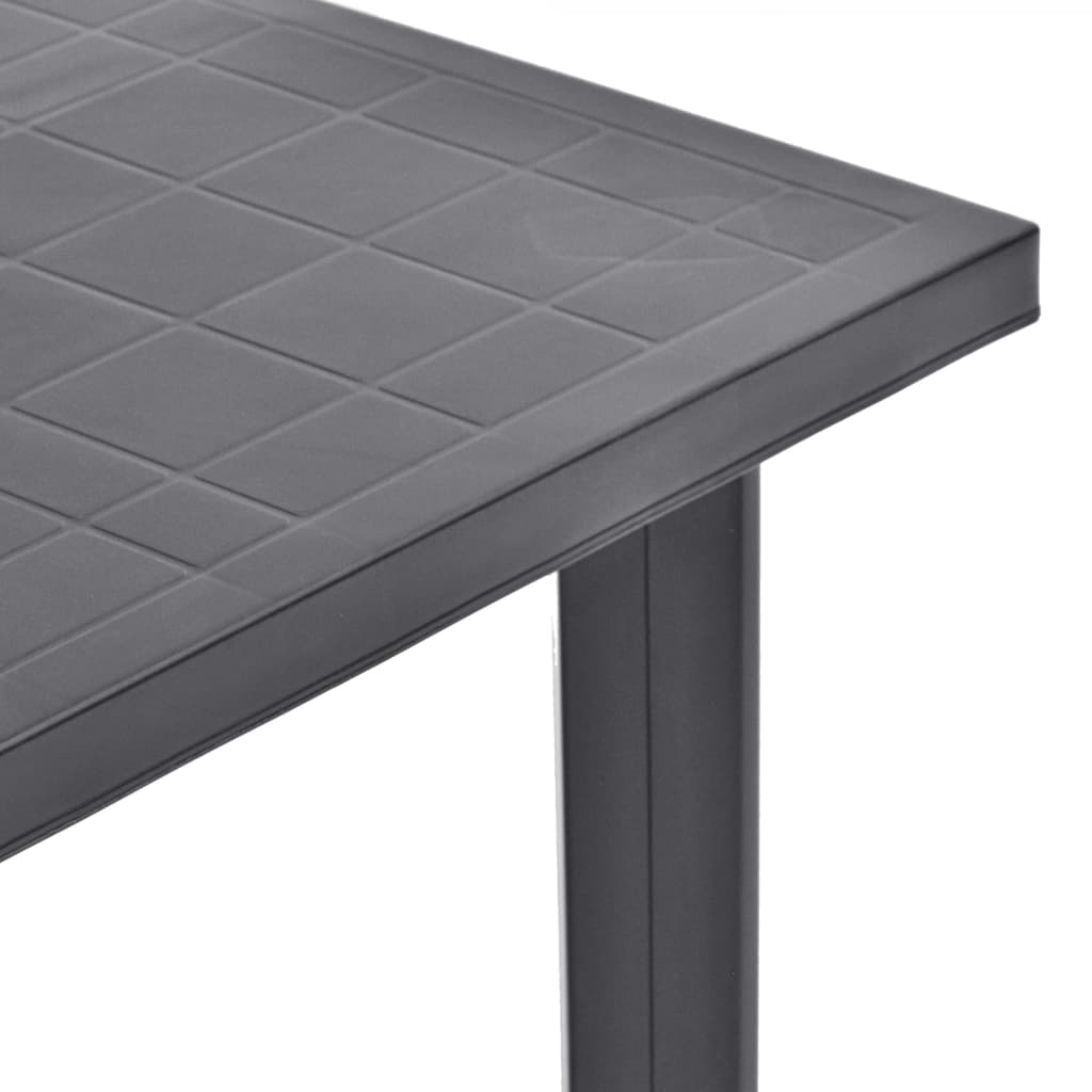 Hagebord antrasitt 80x75x72 cm plast