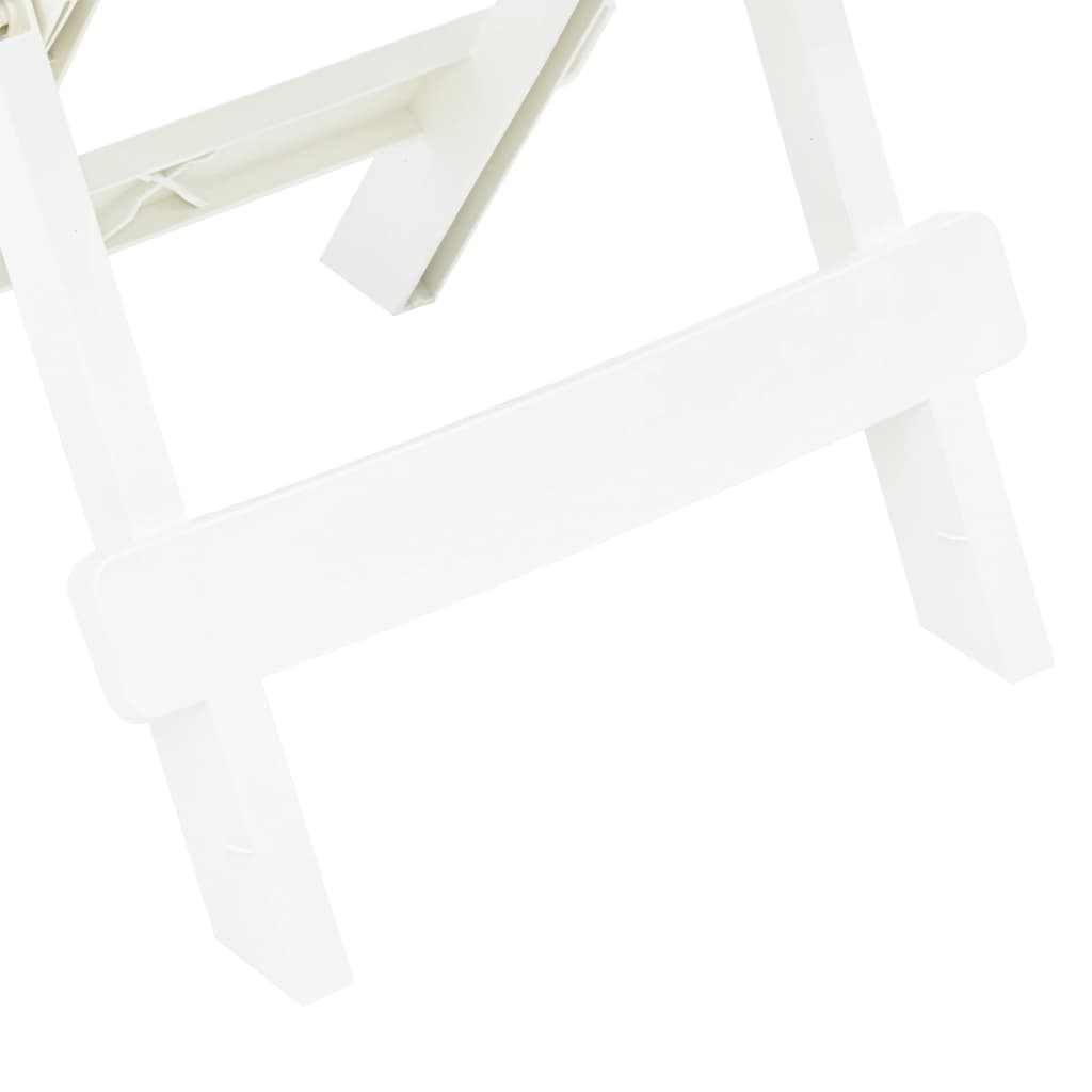 Sammenleggbart hagebord hvit 45x43x50 cm plast
