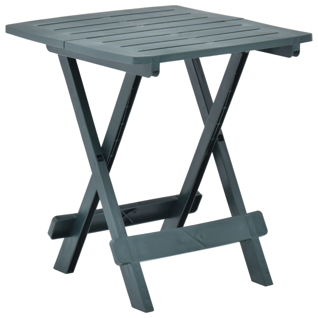 Sammenleggbart hagebord grønn 45x43x50 cm plast