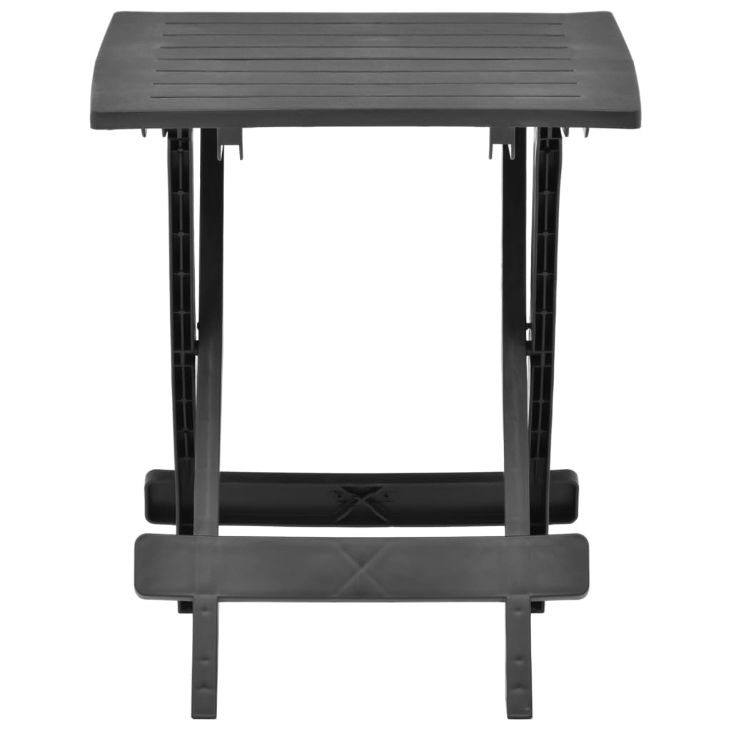 Sammenleggbart hagebord antrasitt 45x43x50 cm plast