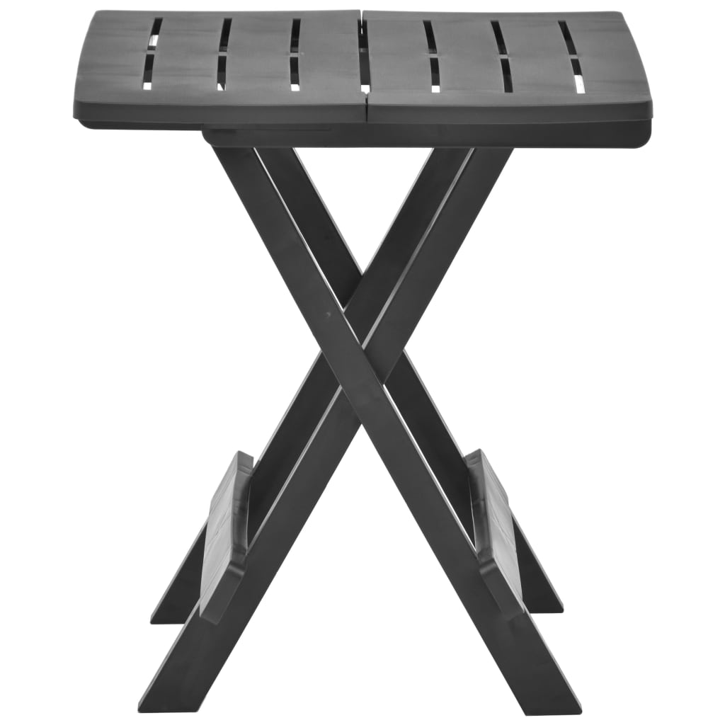 Sammenleggbart hagebord antrasitt 45x43x50 cm plast