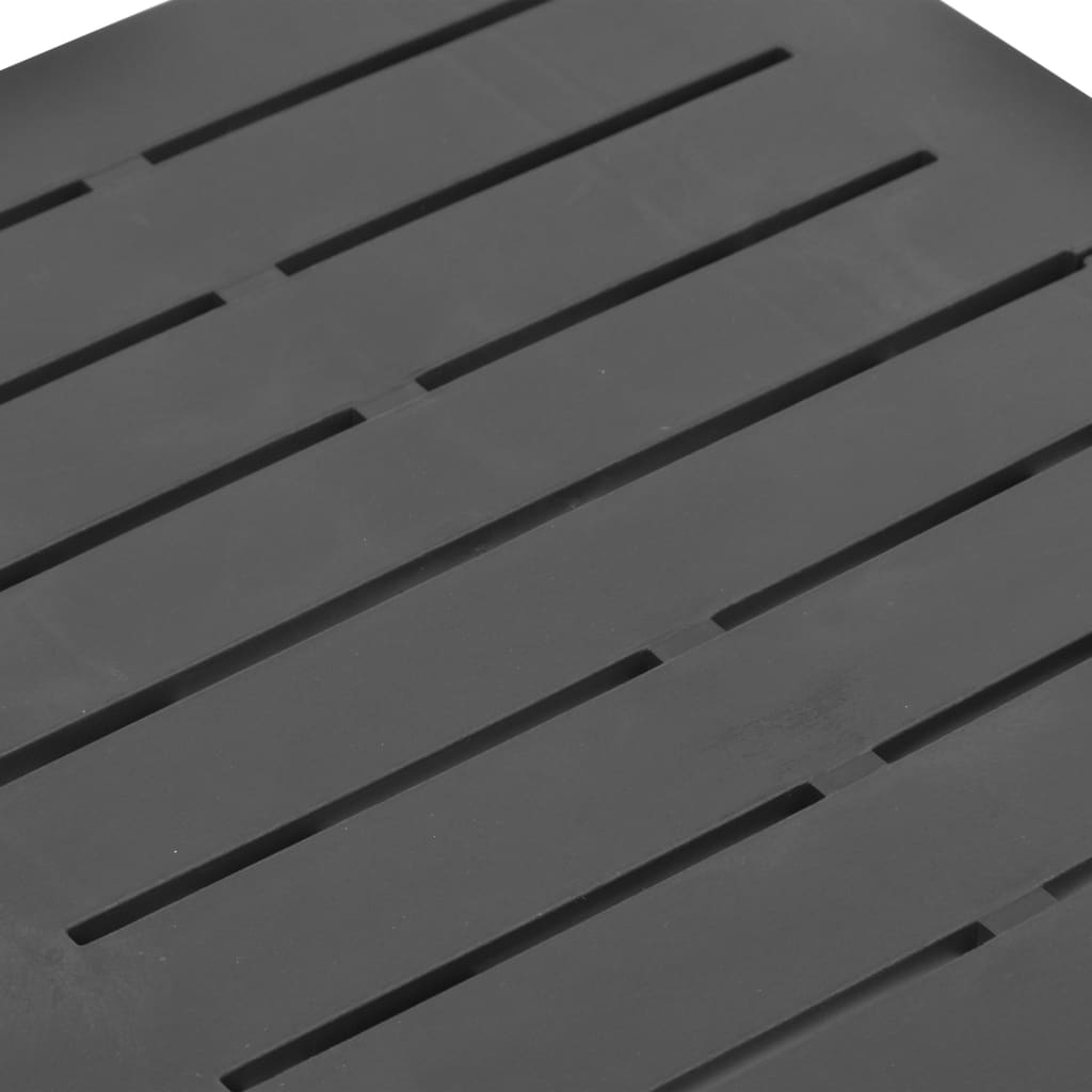 Sammenleggbart hagebord antrasitt 45x43x50 cm plast