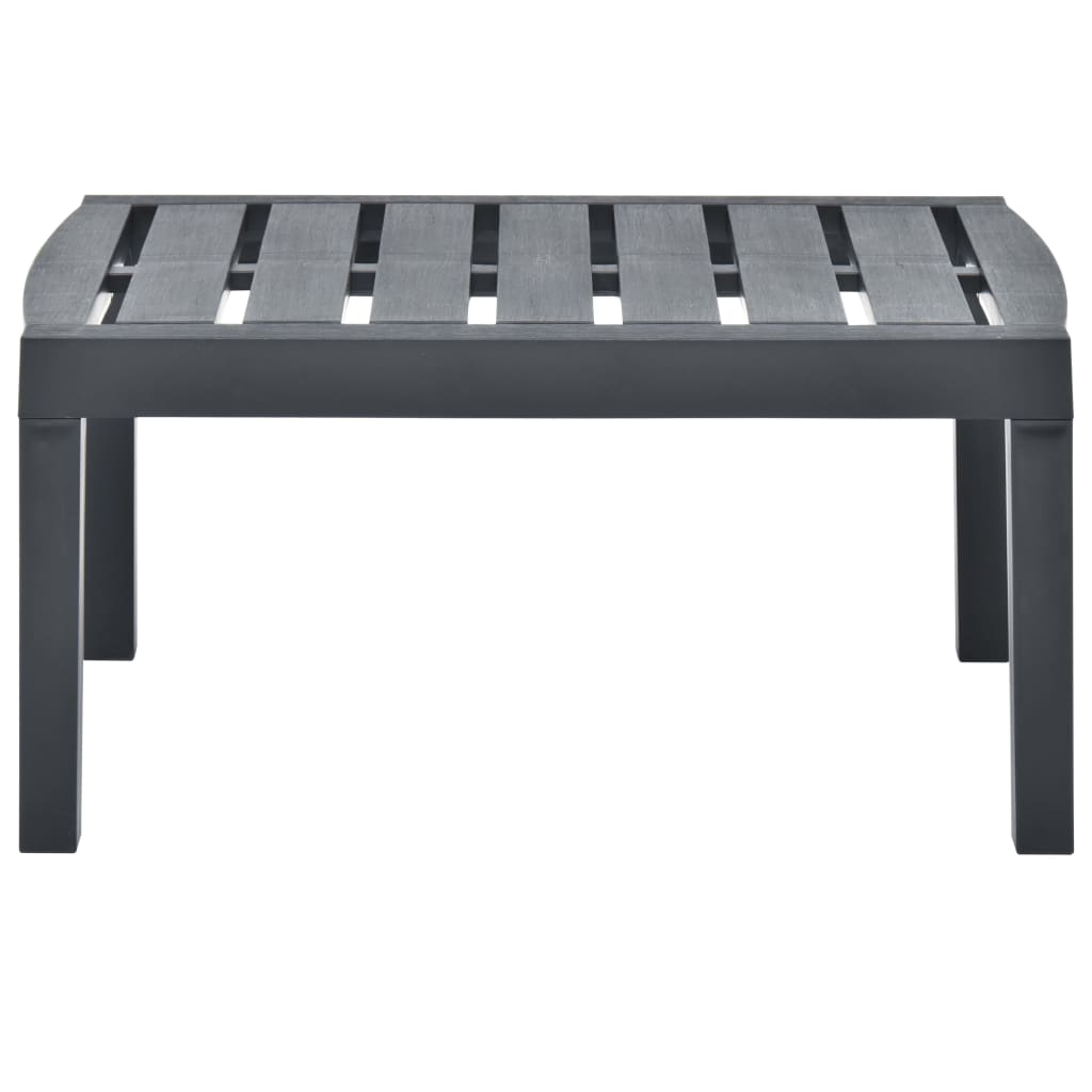 Hagebord antrasitt 78x55x38 cm plast