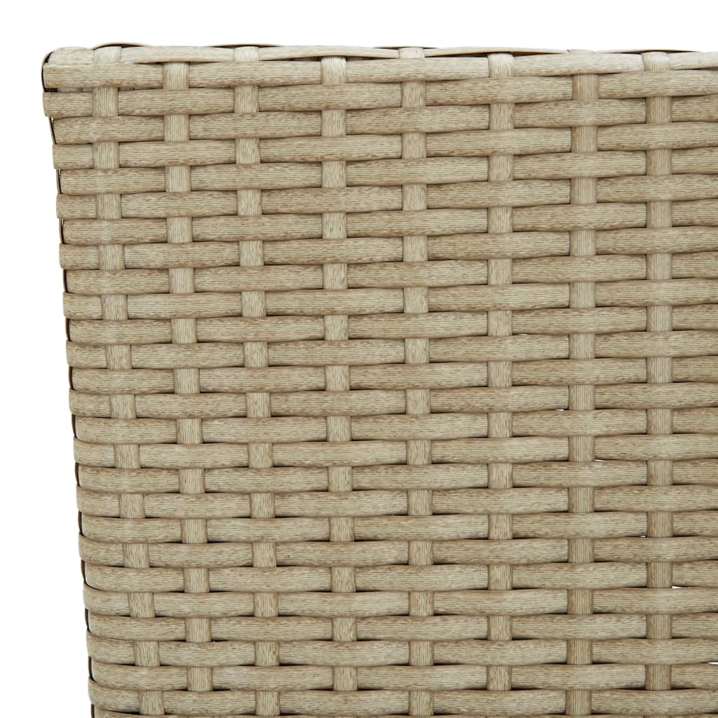 Utendørs spisestoler 2 stk polyrotting beige