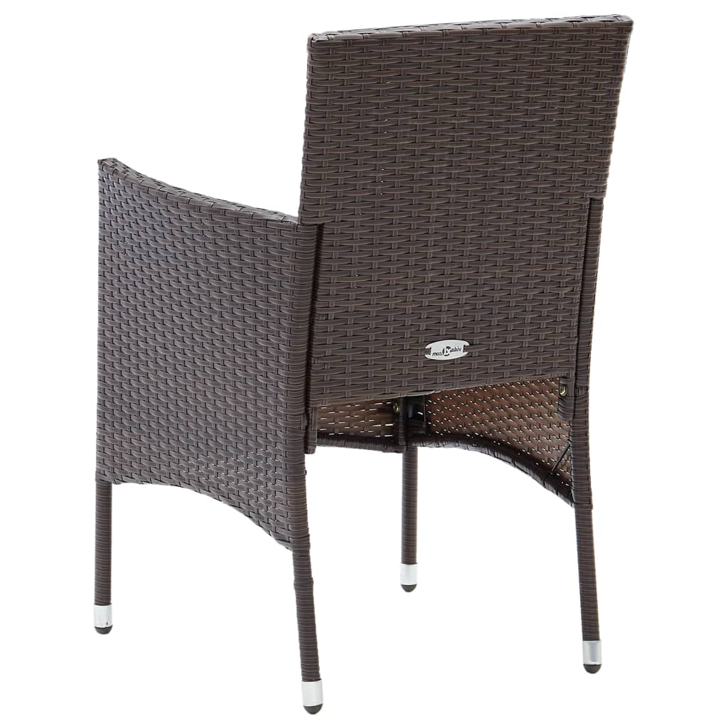 Hagespisestoler 2 stk polyrotting brun