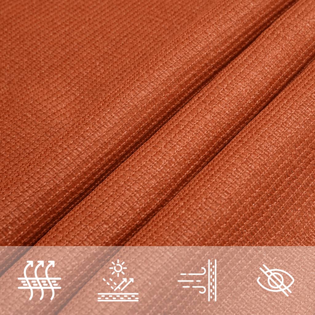 Solseil 160 g/m² oransje 2,5x2,5 m HDPE