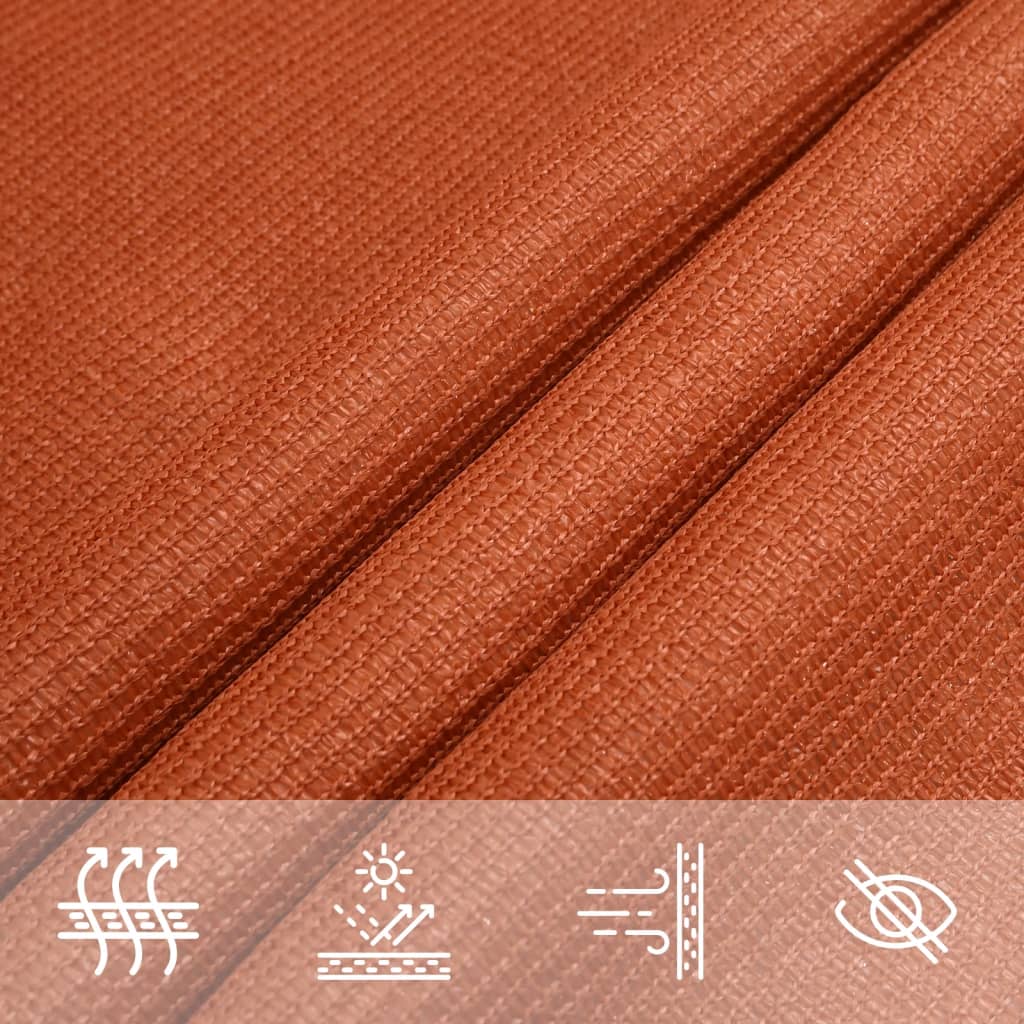 Solseil 160 g/m² oransje 2,5x5 m HDPE