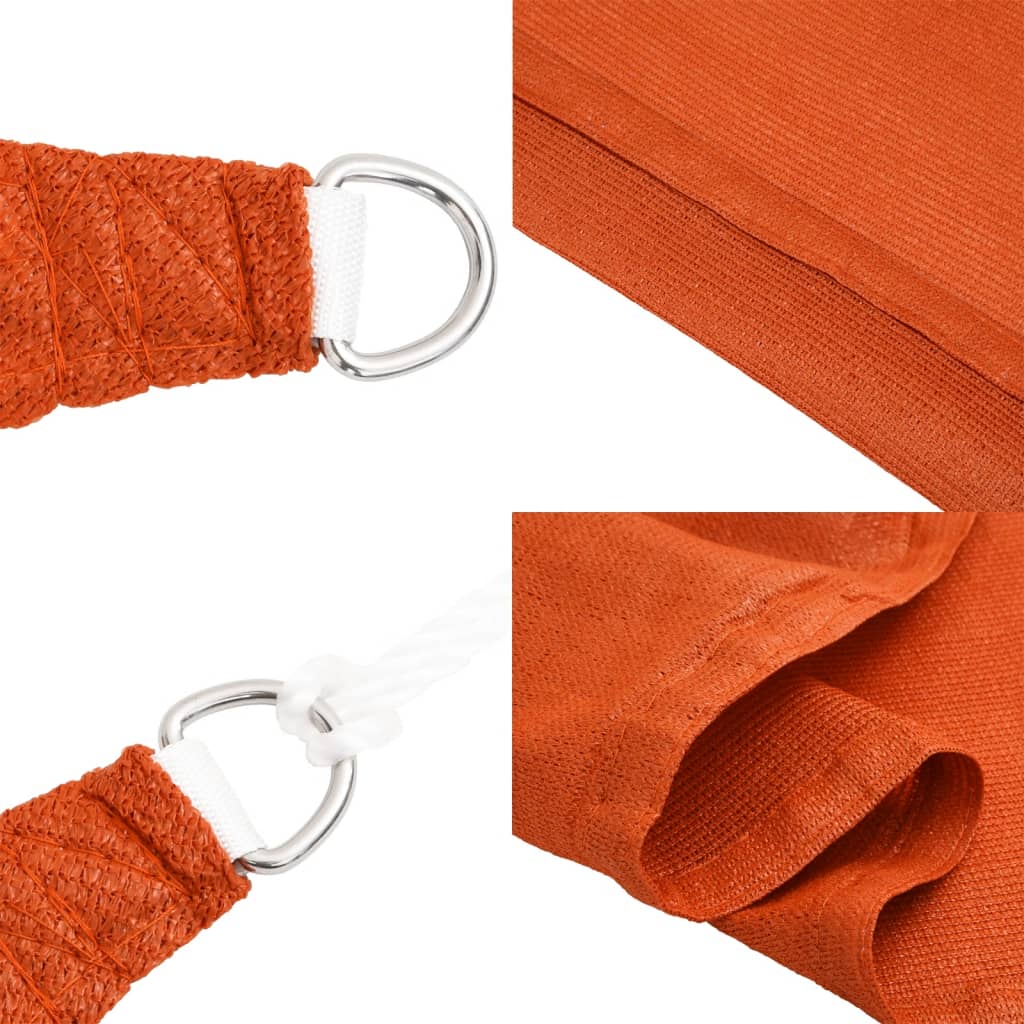Solseil 160 g/m² oransje 2,5x5 m HDPE
