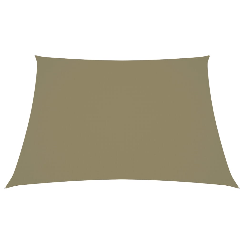 Solseil oxfordstoff trapesformet 3/4x3 m beige
