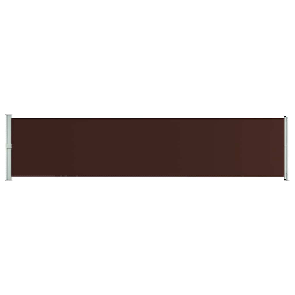 Uttrekkbar sidemarkise 140x600 cm brun