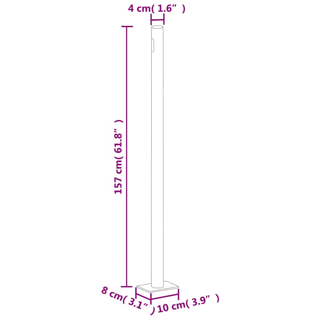 Uttrekkbar sidemarkise 600x160 cm rød