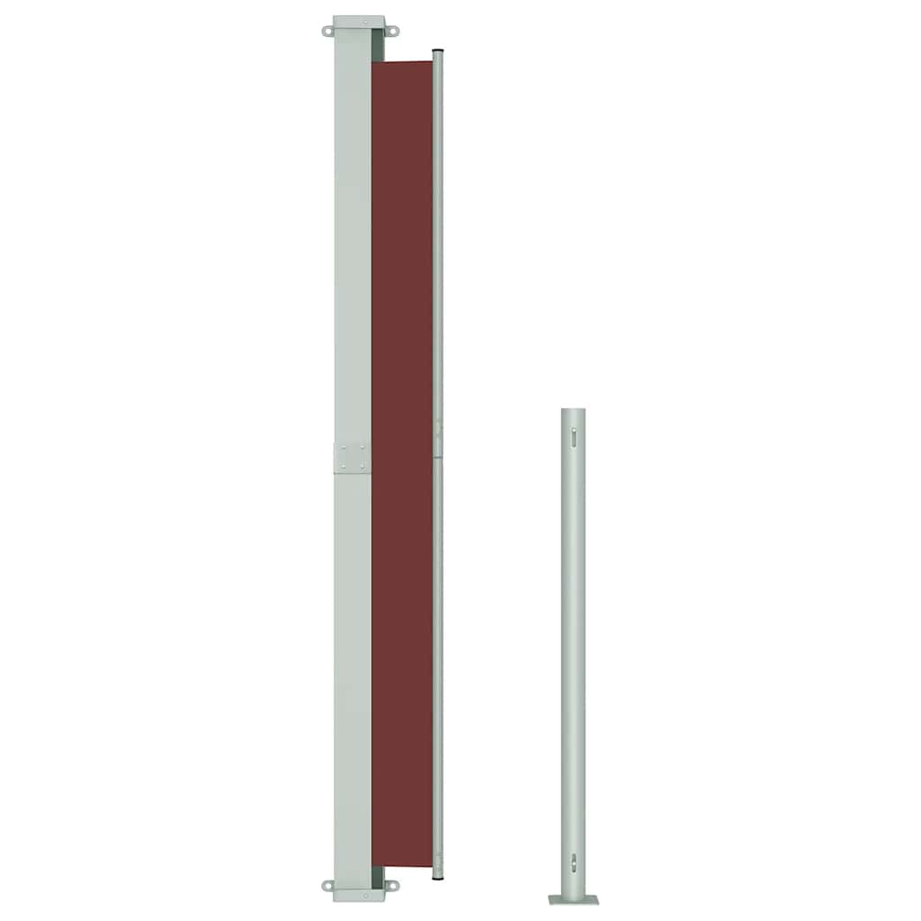 Uttrekkbar sidemarkise 180x500 cm brun