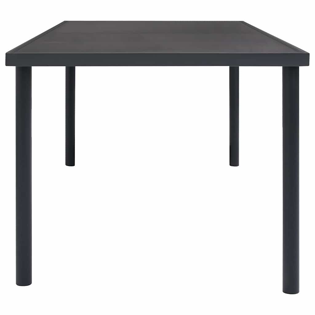 Utendørs spisebord antrasitt 190x90x74 cm stål