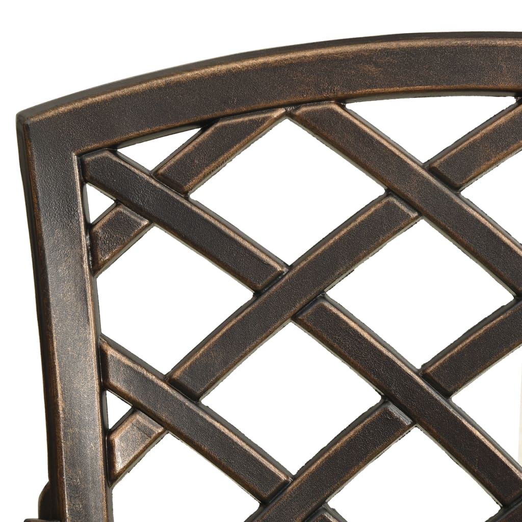 Hagestoler 2 stk støpt aluminium bronse