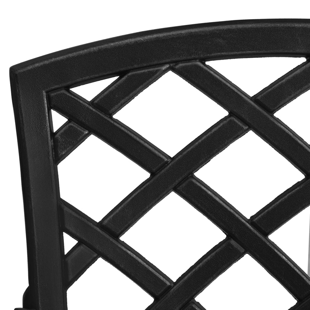Hagestoler 4 stk støpt aluminium svart