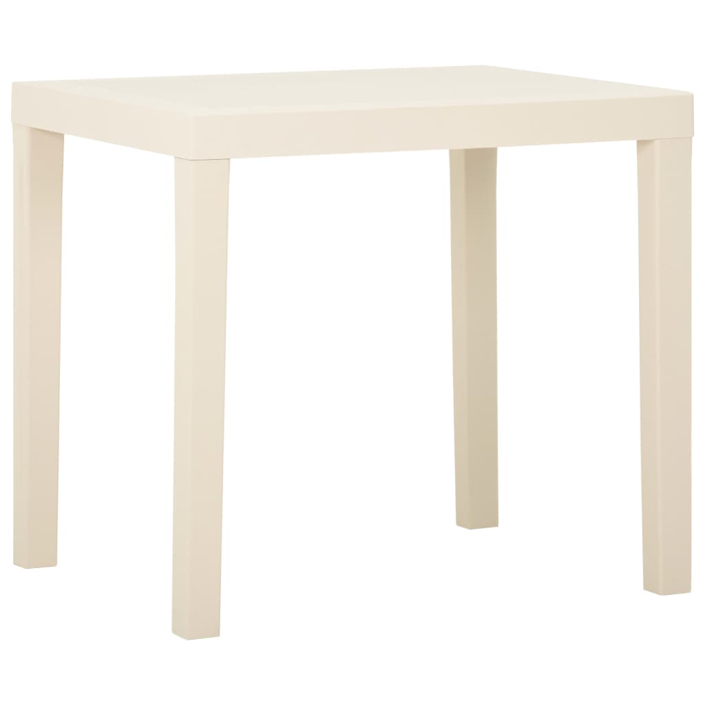 Hagebord hvit 79x65x72 cm plast