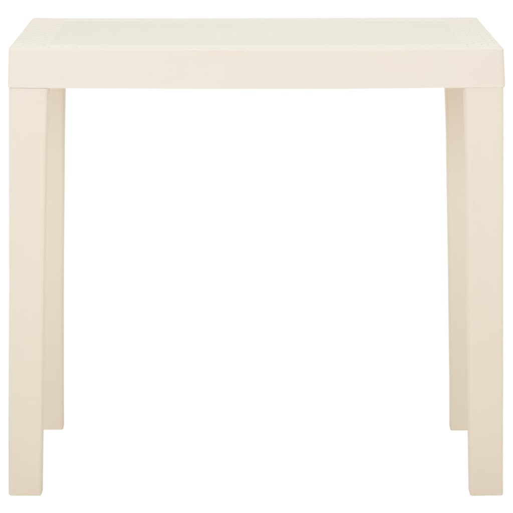 Hagebord hvit 79x65x72 cm plast