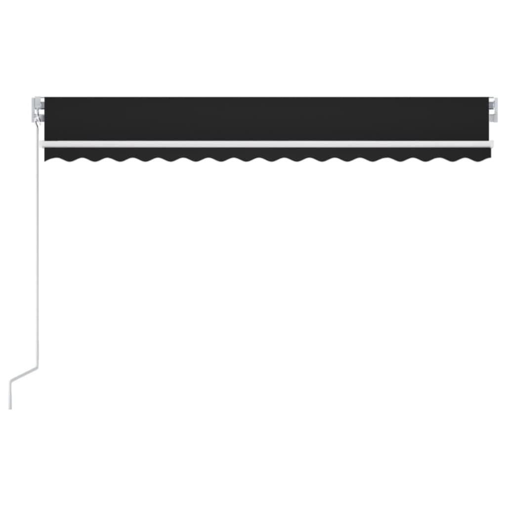 Manuell uttrekkbar markise 400x350 cm antrasitt
