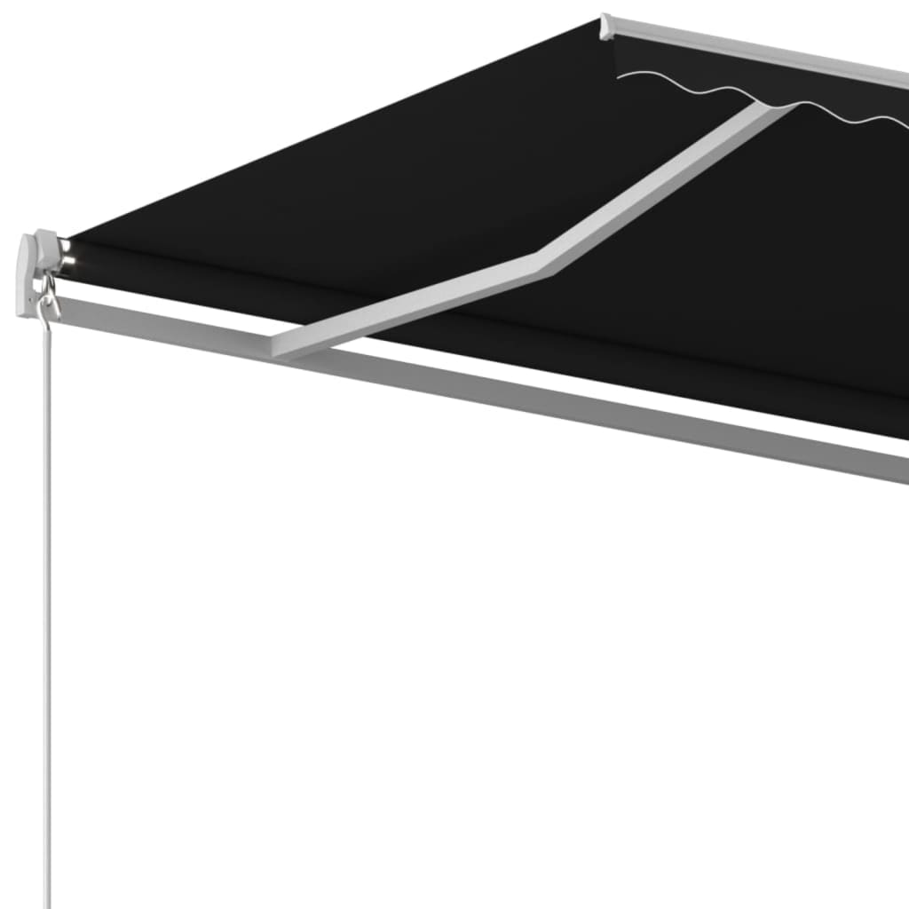 Manuell uttrekkbar markise 400x350 cm antrasitt
