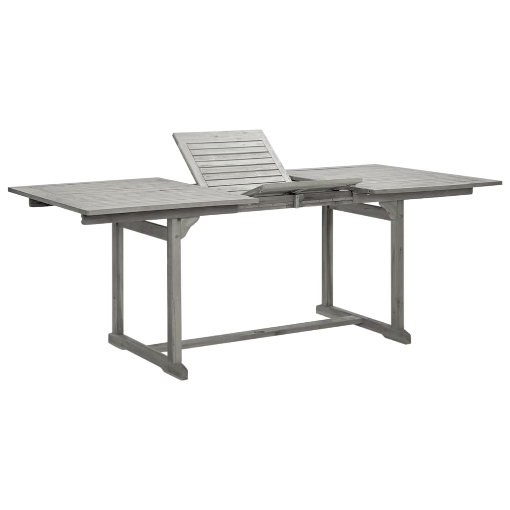 Utendørs spisebord (150-200)x100x75 cm heltre akasie