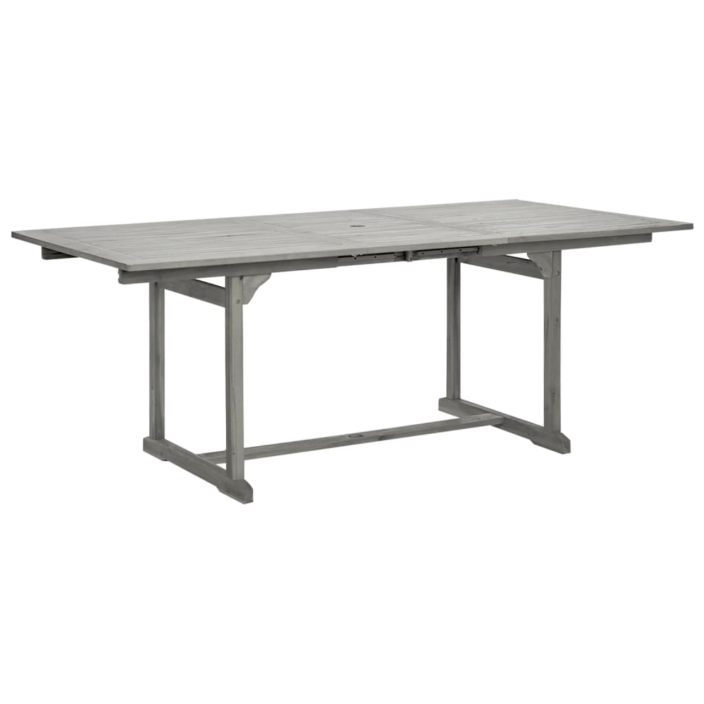 Utendørs spisebord (150-200)x100x75 cm heltre akasie