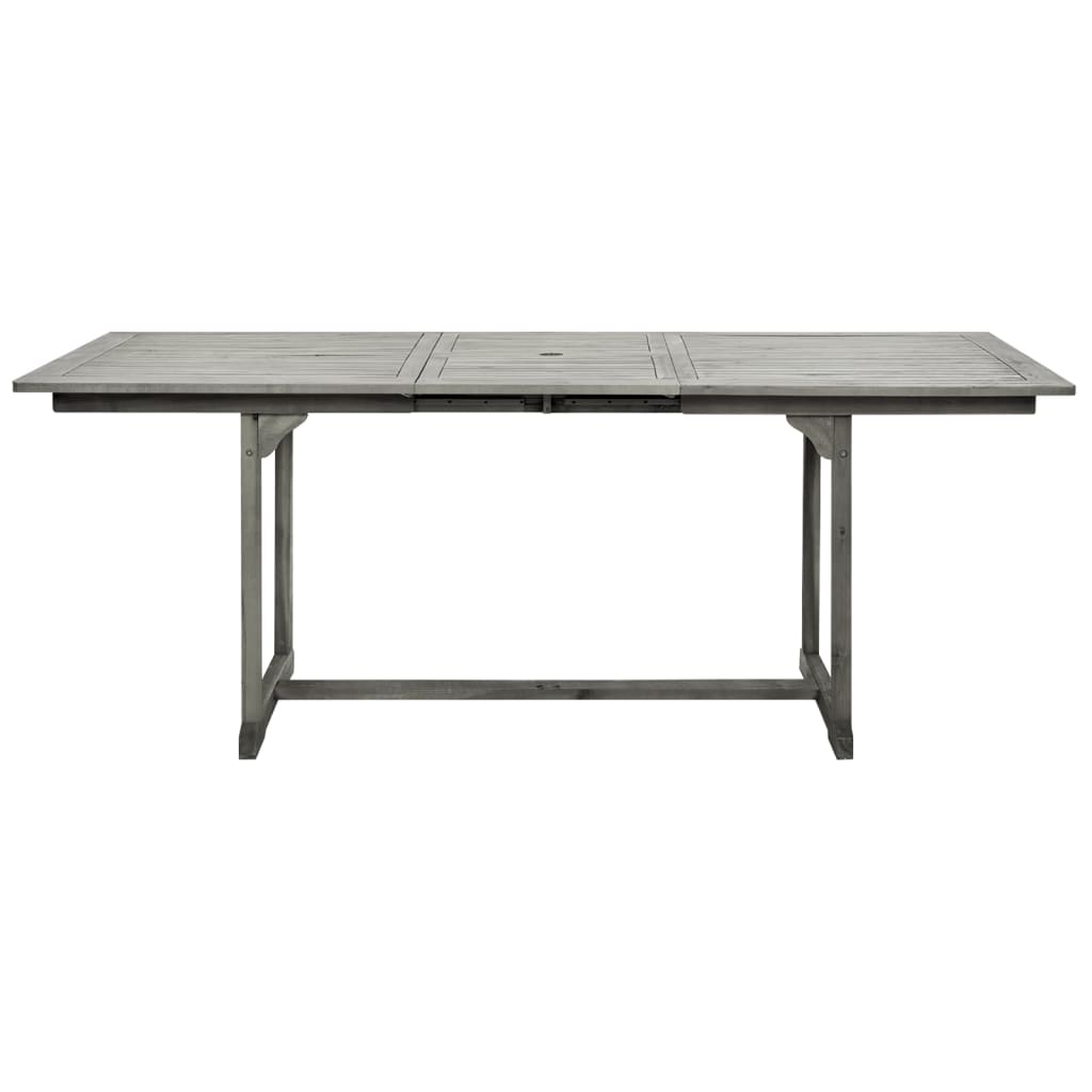 Utendørs spisebord (150-200)x100x75 cm heltre akasie