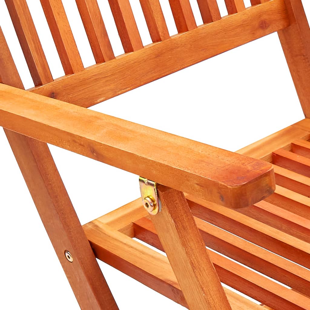 Klappstoler 8 stk heltre eukalyptus