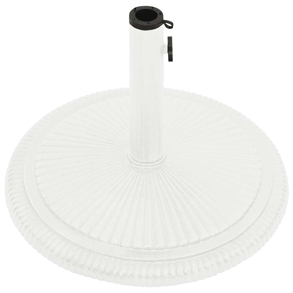 Parasollbase hvit 45x45x30 cm støpejern