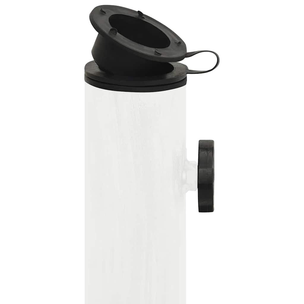 Parasollbase hvit 45x45x30 cm støpejern