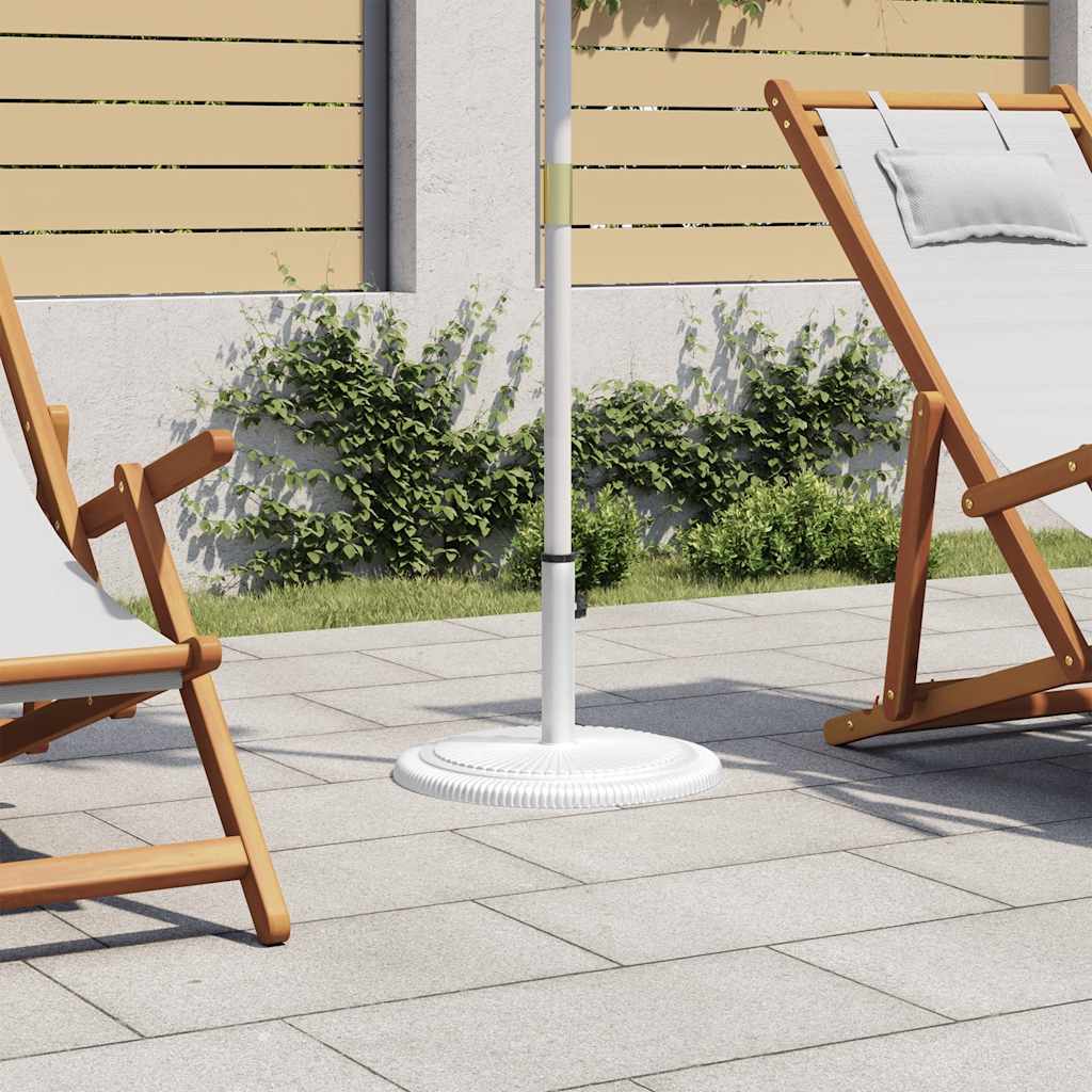 Parasollbase hvit 45x45x30 cm støpejern