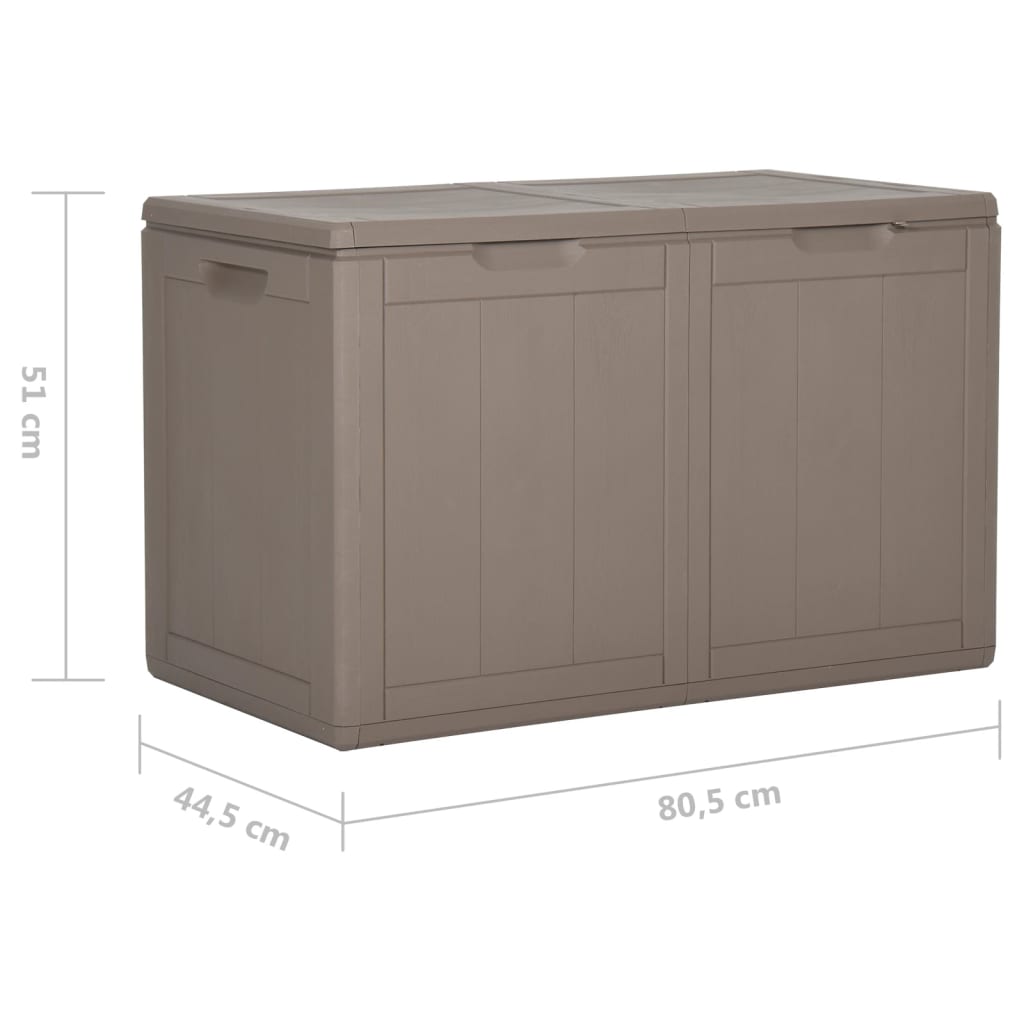 Putekasse for hage 180 L brun PP-treutseende