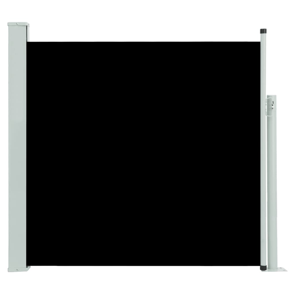 Uttrekkbar sidemarkise 170x300 cm svart