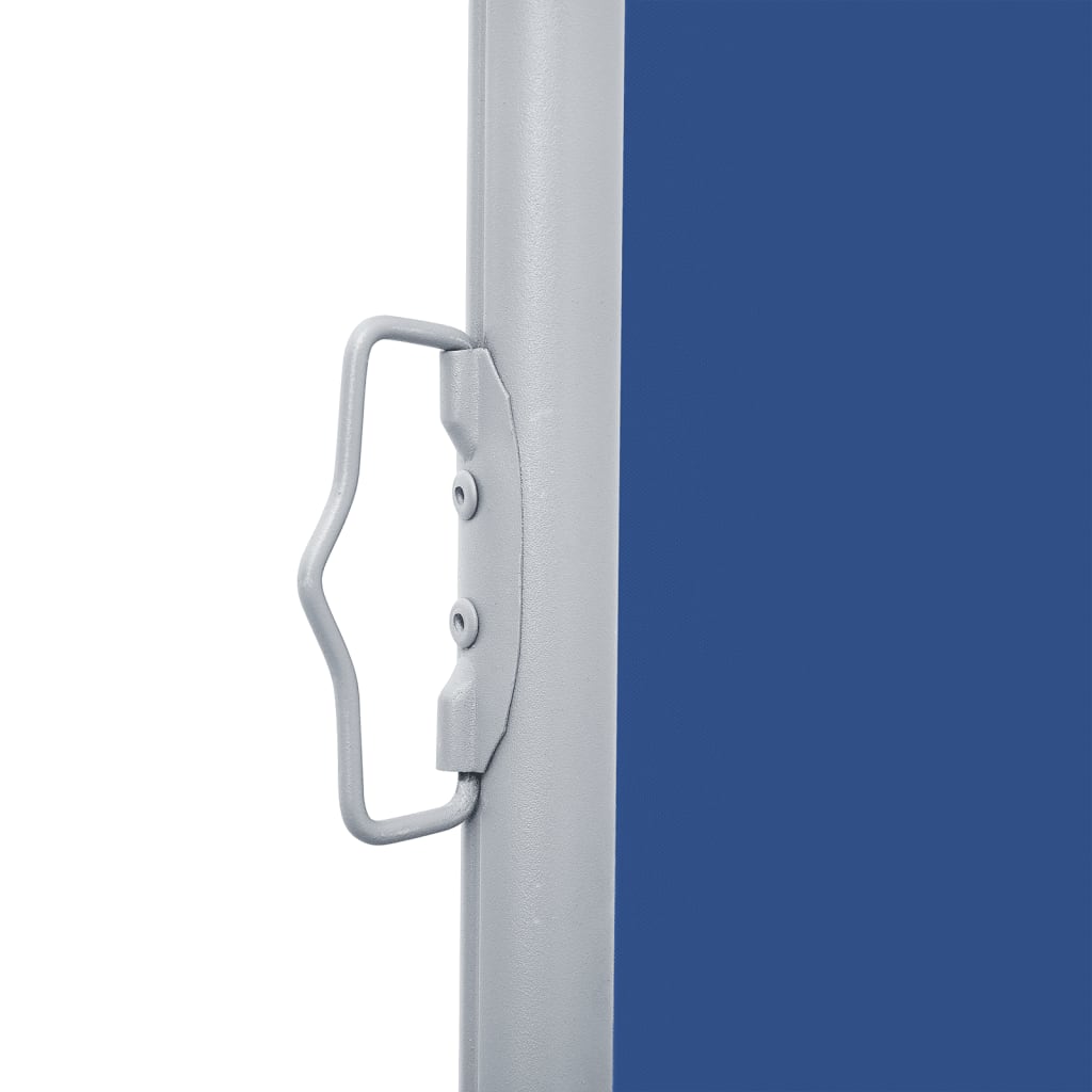 Uttrekkbar sidemarkise 140x600 cm blå