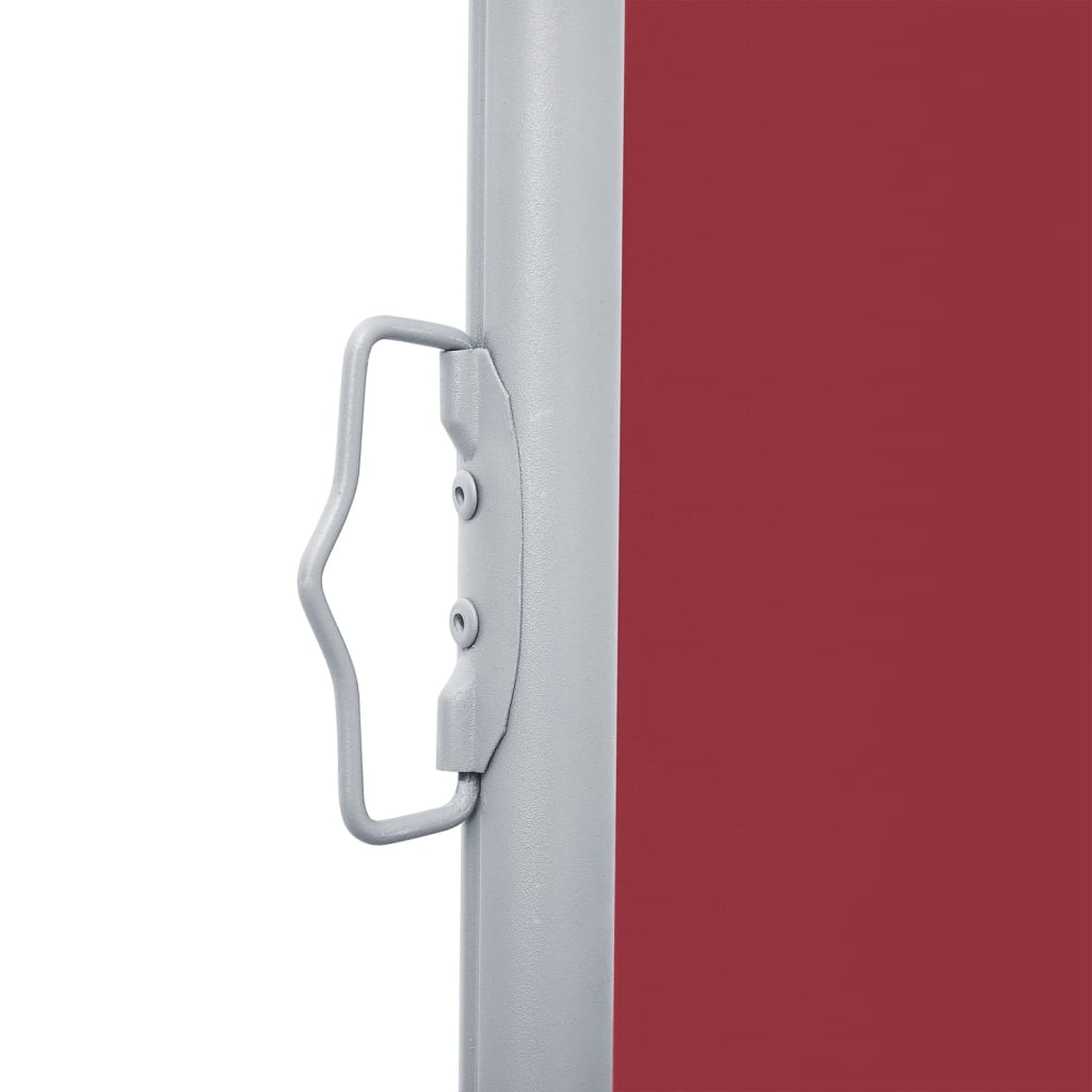 Uttrekkbar sidemarkise 140x600 cm rød