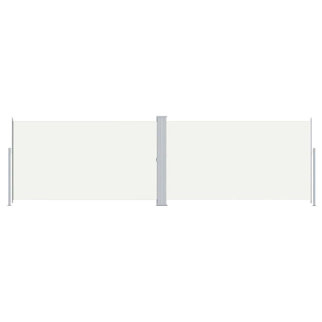 Uttrekkbar sidemarkise 180x600 cm kremhvit