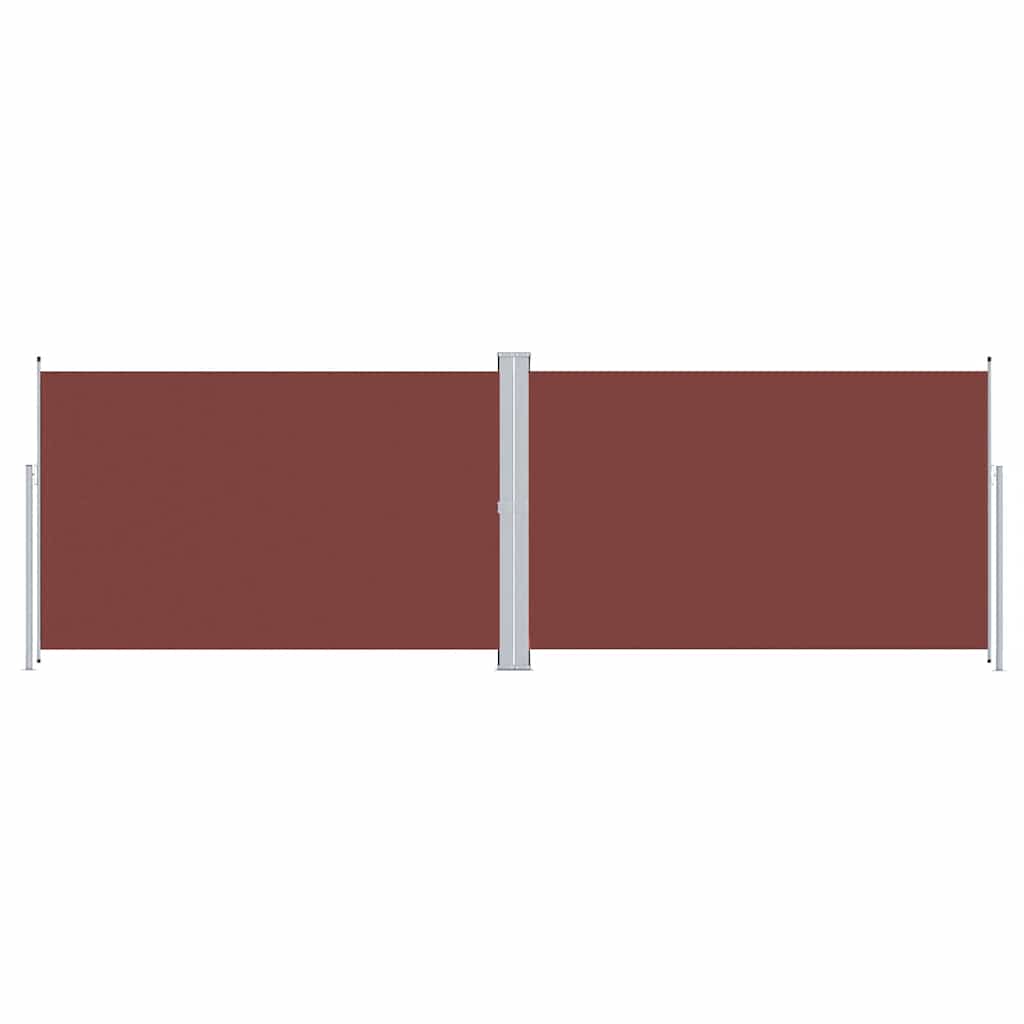 Uttrekkbar sidemarkise 200x600 cm brun