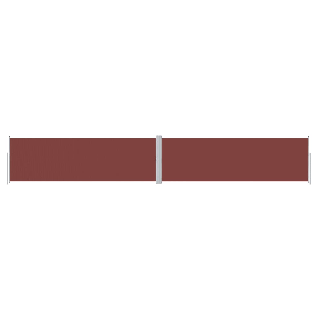 Uttrekkbar sidemarkise 160x1000 cm brun
