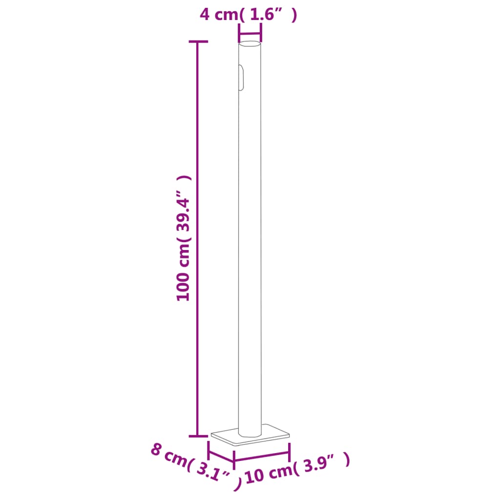 Uttrekkbar sidemarkise 160x1000 cm brun