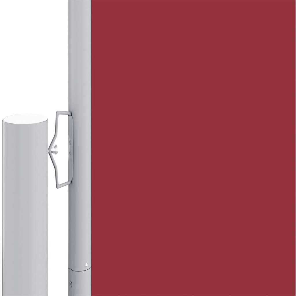 Uttrekkbar sidemarkise 160x1000 cm rød