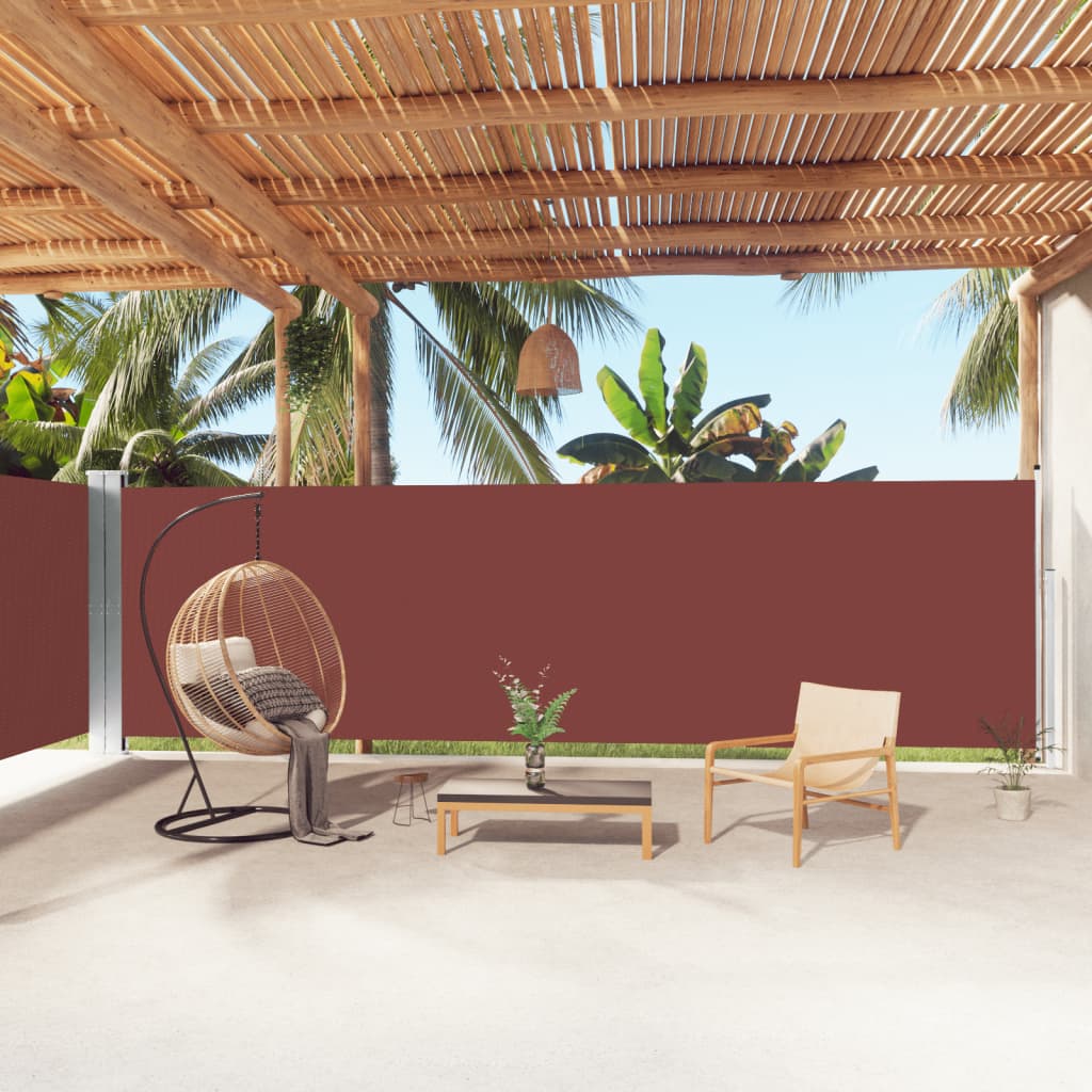 Uttrekkbar sidemarkise 180x1000 cm brun