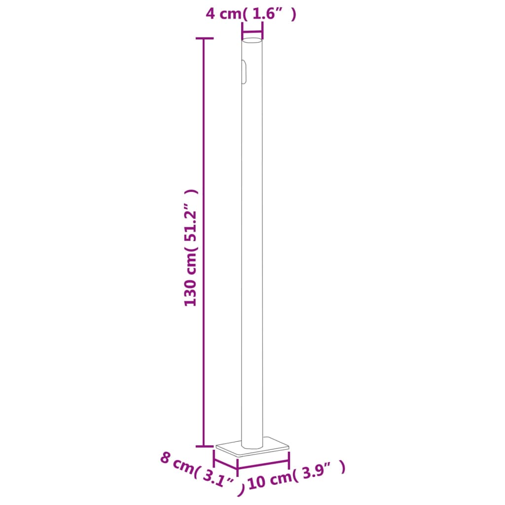 Uttrekkbar sidemarkise 220x1000 cm brun