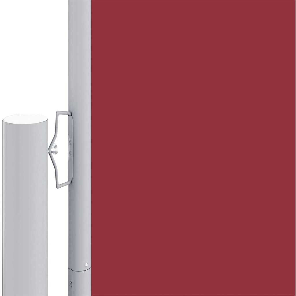 Uttrekkbar sidemarkise 160x1200 cm rød