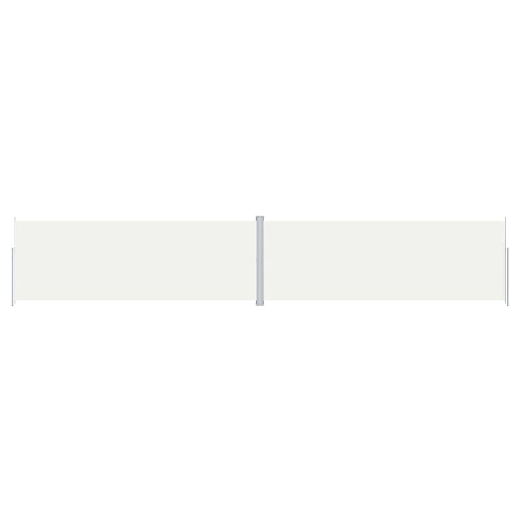 Uttrekkbar sidemarkise 220x1200 cm kremhvit
