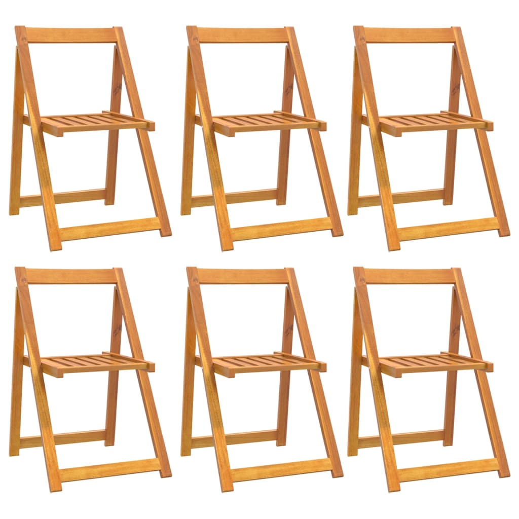 Klappstoler 6 stk heltre akasie