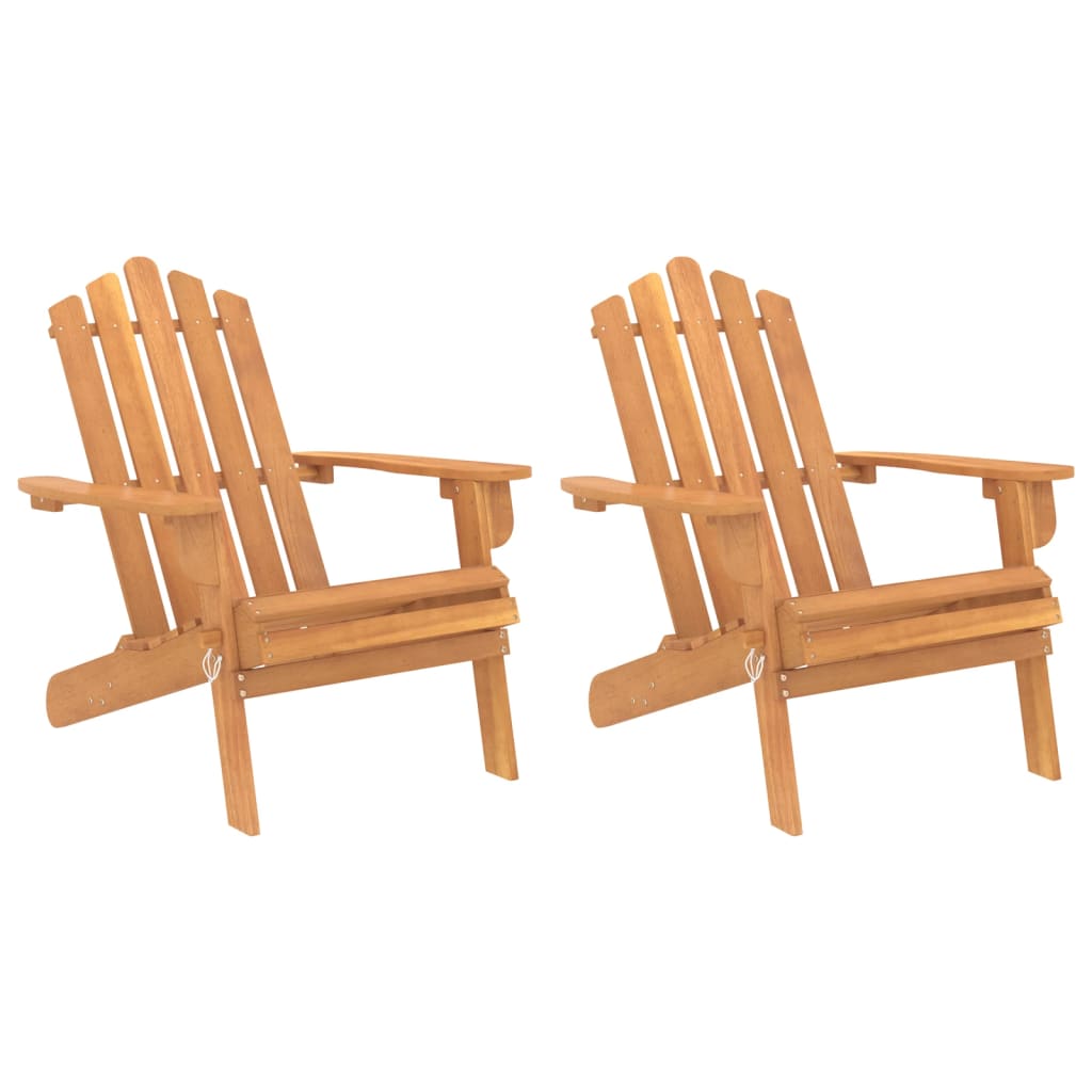 Adirondack-hagestoler 2 stk heltre akasie