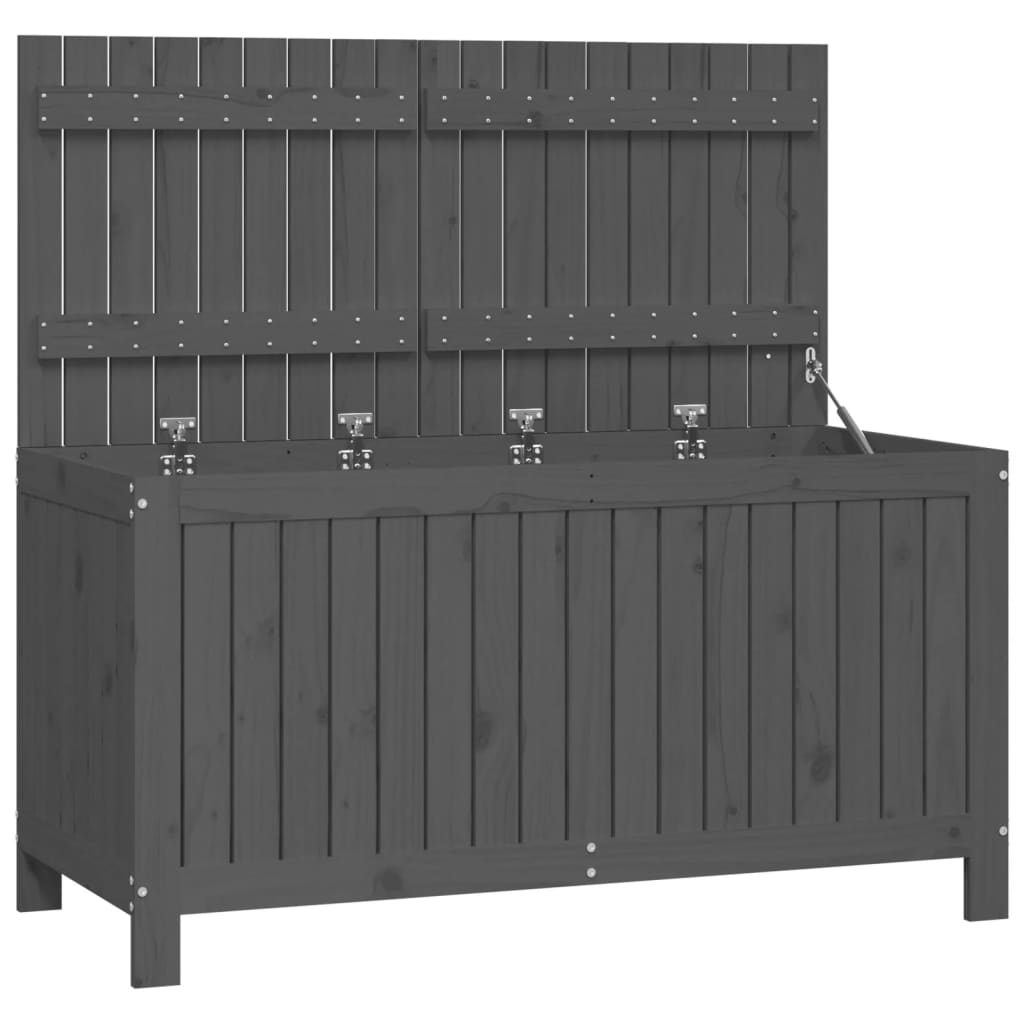 Putekasse grå 121x55x64 cm heltre furu