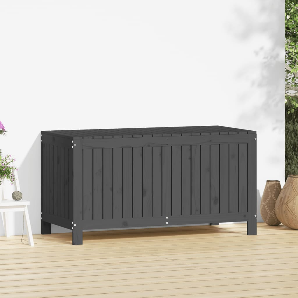Putekasse grå 121x55x64 cm heltre furu
